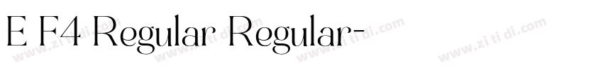 E F4 Regular Regular字体转换